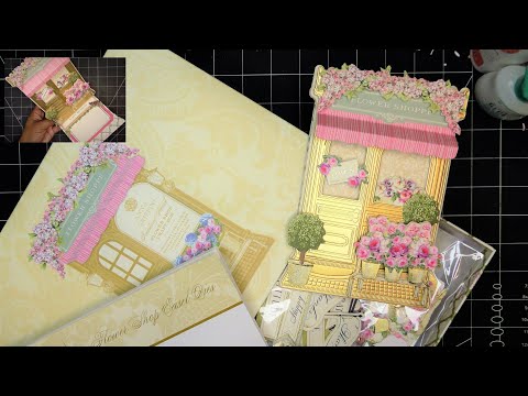 Anna Griffin "Flower Shop Easel Dies Finishing School" Kit Tutorial! Shaped Easel, So Gorgeous!!