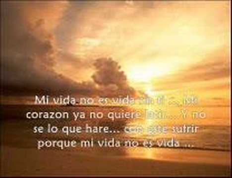 Mi Vida No Es Vida Sin Ti video