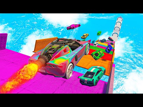 LA MEJOR MEGA RAMPA DEL MUNDO PERO HAGO LA MEJOR BAJADA DE MI VIDA - GTA 5 ONLINE