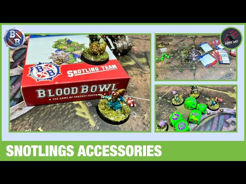 SNOTLING PITCH, DICE & PLAYER CARDS - Unboxing Review For Blood Bowl