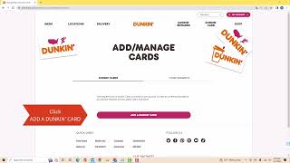 How to Add Dunkin Card on Your Dunkin Donuts Online Account