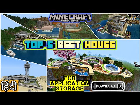 DarkBlock Gaming - Top 5 Best House & Mansion For Minecraft PE For Application Storage | Add Houses In MCPE |