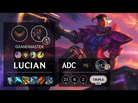 Lucian ADC vs Caitlyn - NA Grandmaster Patch 12.4