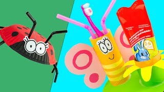 4 Cool Bugs Crafts from Cardboard | DIY Craft for Kids On Box Yourself