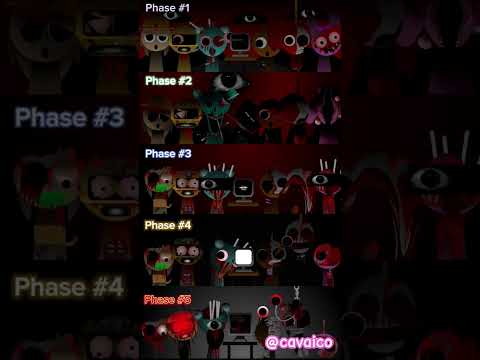 Incredibox Sprunki Phase's phase 1 phase 2 phase 3 phase 4 phase 5 Horror Mod #sprunki #incredibox
