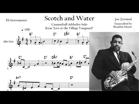 Cannonball Adderley Solo Transcription | "Scotch and Water" | Live at the Village Vanguard