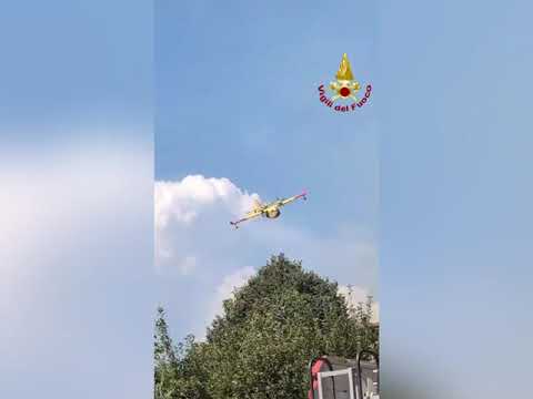 L'intervento dei vigili del fuoco a Castell'Azzara