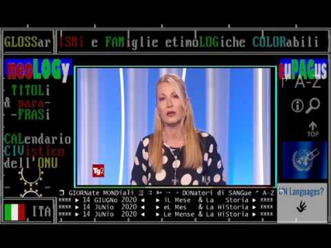 TITOLi TG2-giorno 14 giugno 2020 domenica, giornata mondiale dei donatori di sangue