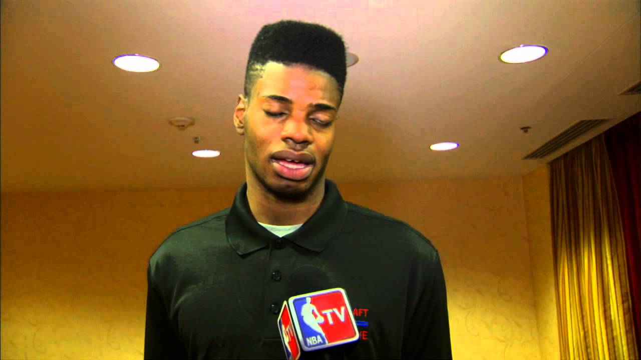Nerlens Noel speaks to the media at the 2013 Draft Combine