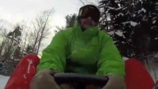 preview picture of video '35 MPH Plastic Sledding madness'