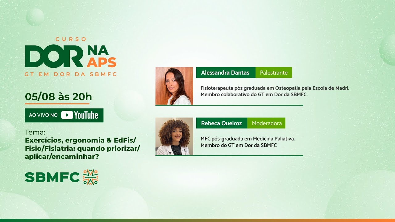 CURSO DOR NA APS - Exercícios, ergonomia & EdFis/Fisio/Fisiatria
