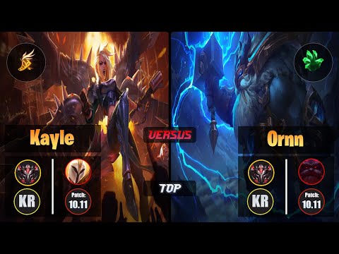 GrandMaster KAYLE [Fleet Footwork] (Top) VS  ORNN - Grandmaster KR Patch 10.11