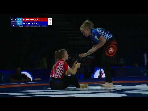 Round 1 Women's GP No-Gi - 90 kg: A. PLEMIASHOVA (RUS) v. E. BURAVTSOVA (RUS)