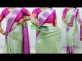 How To Wear Banarasi Silk Saree Perfectly Saree Draping With Comb Trick Wedding Sari Draping