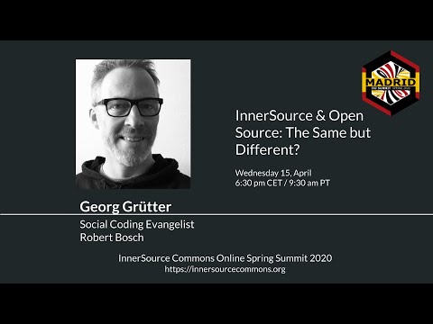 Georg Grütter (Bosch) at ISC.S10 - Keynote: InnerSource & open source: The same but different?