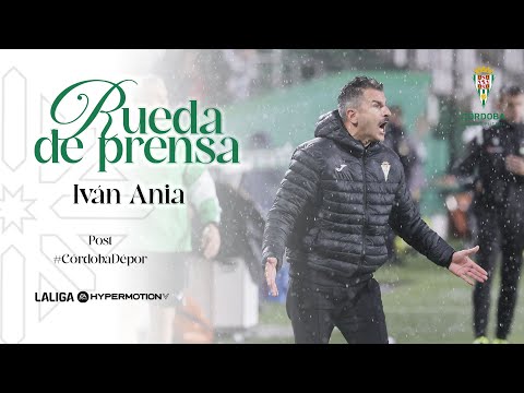 Press conference of Iván Ania after Córdoba CF - RC Deportivo