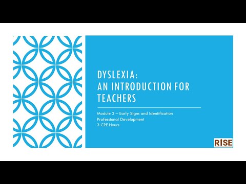 Dyslexia: Module 2 - An Introduction for Teachers - Brain Science of Dyslexia