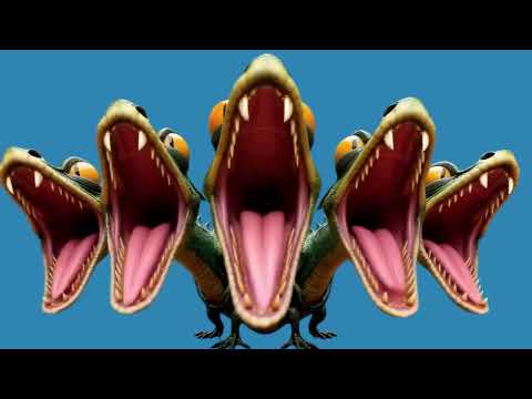 Le dragon aux cinq têtes fait un noeud 4k Green Screen