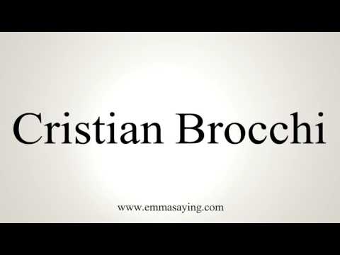 How to Pronounce Cristian Brocchi