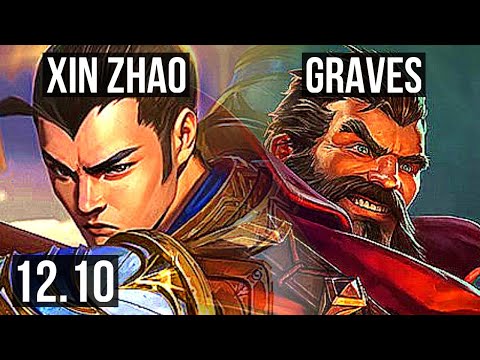 XIN ZHAO vs GRAVES (JNG) | 10/1/8, Legendary, Rank 11 Xin | JP Grandmaster | 12.10