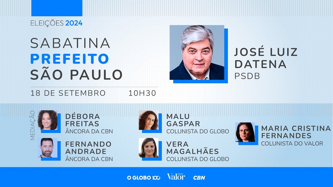 José Luiz Datena: sabatina com candidatos à prefeitura de São Paulo