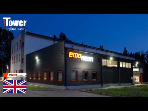 LOGITOWER: EMO NEON - plexiglass and sheet metal storage