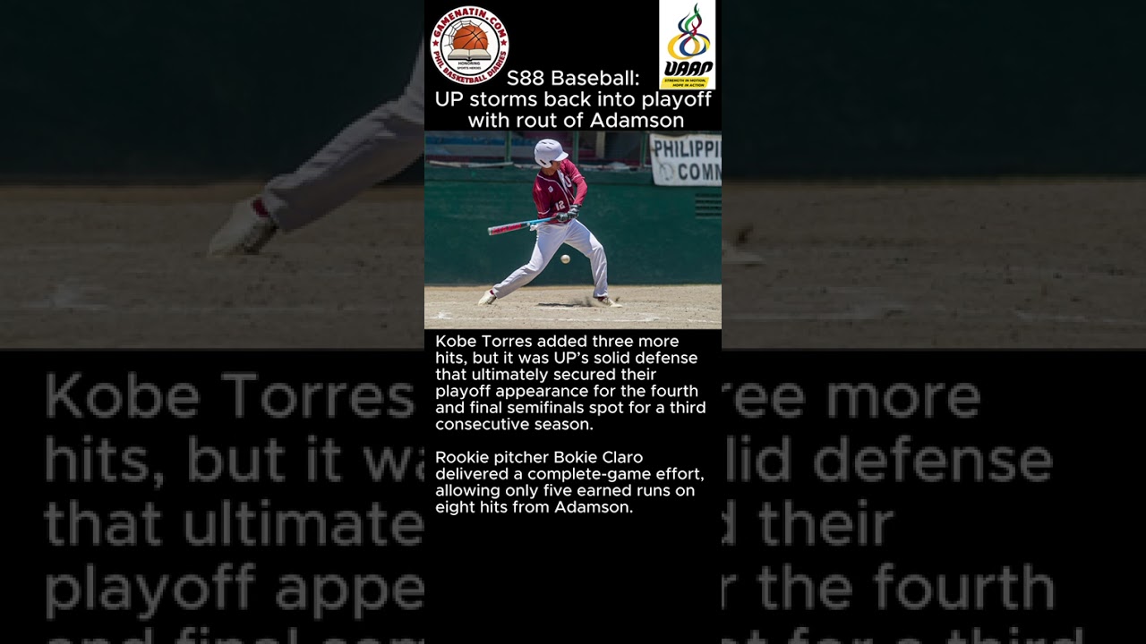 UAAP Men's Baseball: UP forces 3-way tie for last two Final 4 slots after beating Adamson