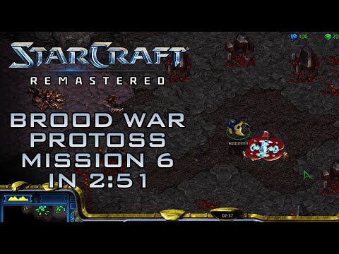 StarCraft Remastered Broodwar Protoss Mission 6: Return to Char (Speedrun / Walkthrough)