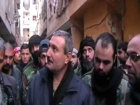 جولة مع العقيد رياض الأسعد وقادة الكتائب في جبهة العامرية في مدينة حلب