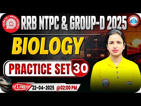 RRB Group D Science Classes 2025 | Group D Biology Practice Set 30 | RRB NTPC Biology MCQs
