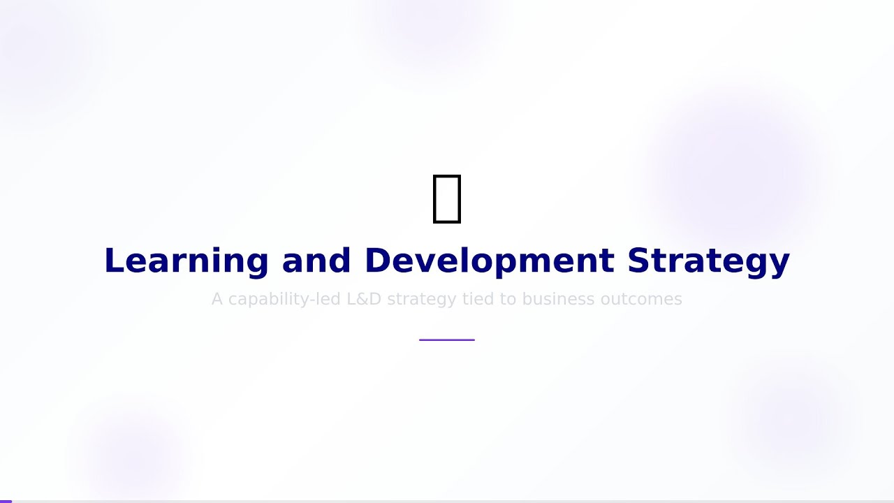 Learning and Development Strategy