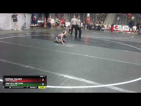 65 Lbs Quarterfinal - Sophia Valdez, Team Colorado Vs Freyda Nelson, Team Minnesota 4cbf