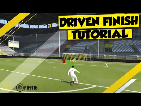 FIFA 17 DRIVEN FINISH TUTORIAL in FIFA 16 - HOW TO PERFORM IT / SECRET TRICKS