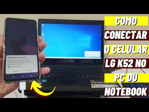 How to connect the LG K52 mobile phone to a PC or laptop.