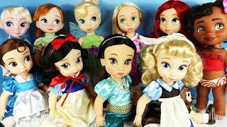 Disney Animator's Collection Dolls Unboxing - Princess Ariel, Belle, Snow White, Elsa, Anna, Jasmine