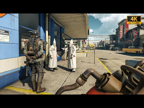 German Occupied America [4K HDR] Next-Gen Ultra Realistic Graphics Gameplay - Wolfenstein