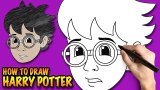 How to draw Harry Potter - Easy step-by-step drawing lessons for kids