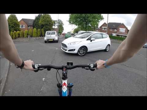 Stupid Driver Almost takes out cyclist in walsall