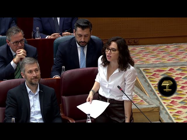 Divertido discurso de Isabel Díaz Ayuso contra la oposición