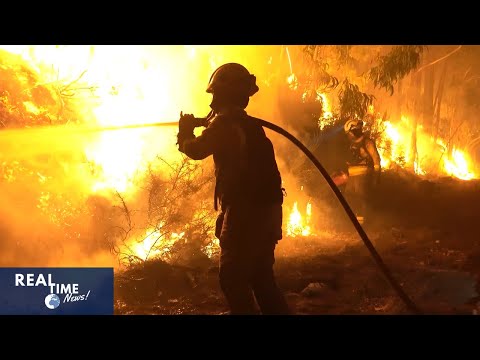 Galicia Wildfires Rage On | Firefighters Battle Overnight in Spain & Portugal