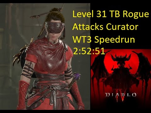 Diablo 4 Season 1 - Hardcore Speedrun to world tier 3 - level 31 TB Rogue vs Curator - 2:52:51