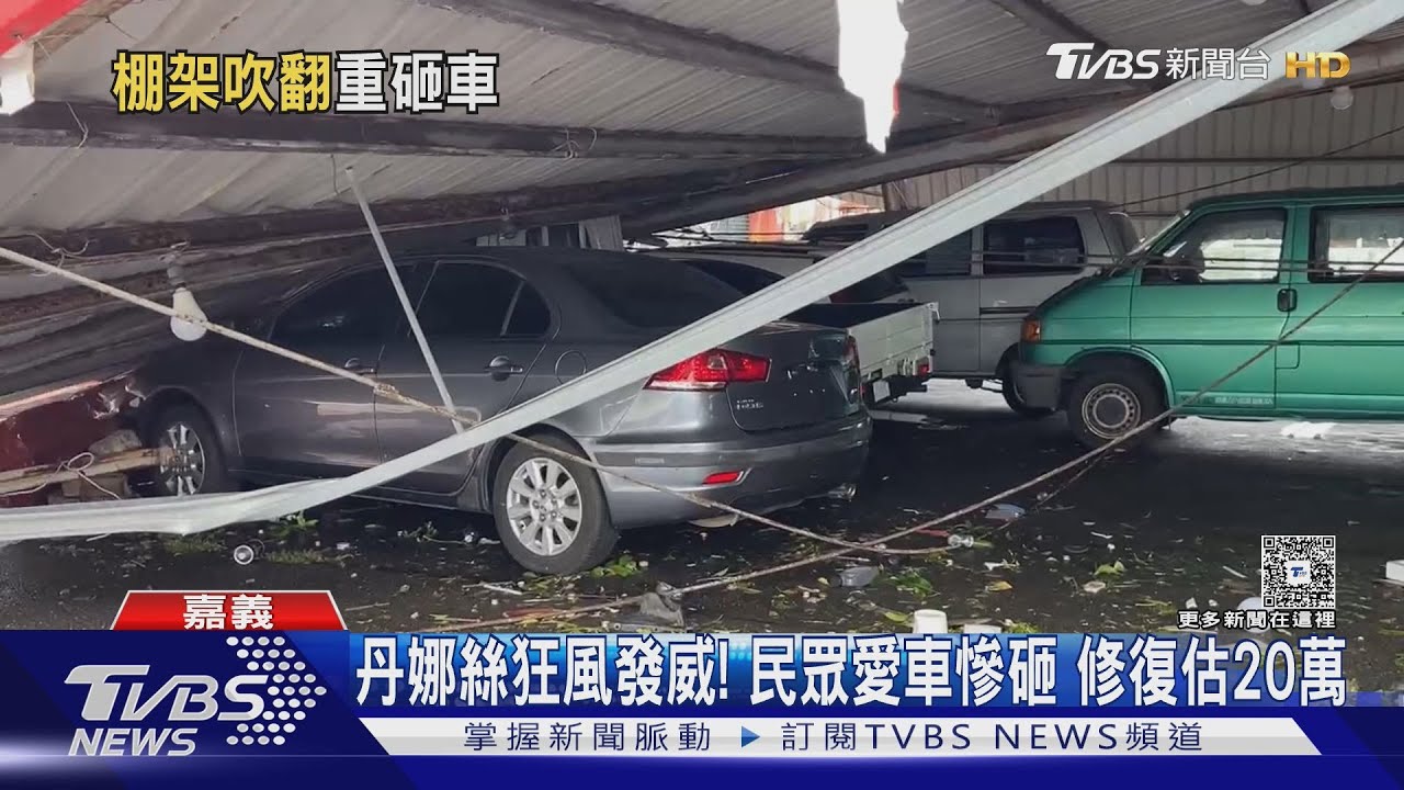 丹娜絲狂風發威!民眾愛車慘砸 修復估20萬