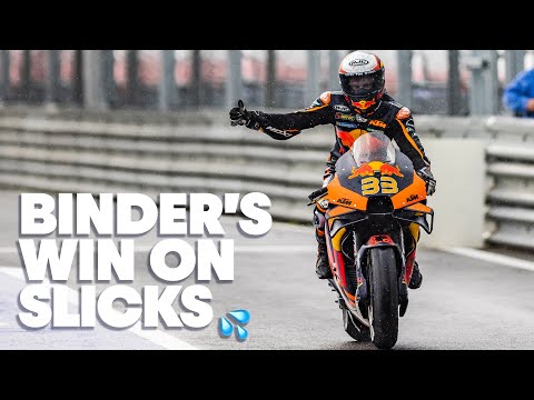 , title : 'Brad Binder Wins The Most Exciting Wet MotoGP™ Race Ever, On Slick Tires'