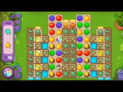 Gardenscapes Level 800 Super Hard Level All Goals Complete - Playrix Gameplay