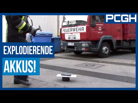 EXPLODIERENDE AKKUS: Versuch mit Feuerwehr - was passiert? | PCGH in Gefahr