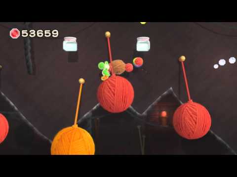 Yoshi's Woolly World ~ World 1-8: Burt the Bashful's Castle (Collectables Guide)