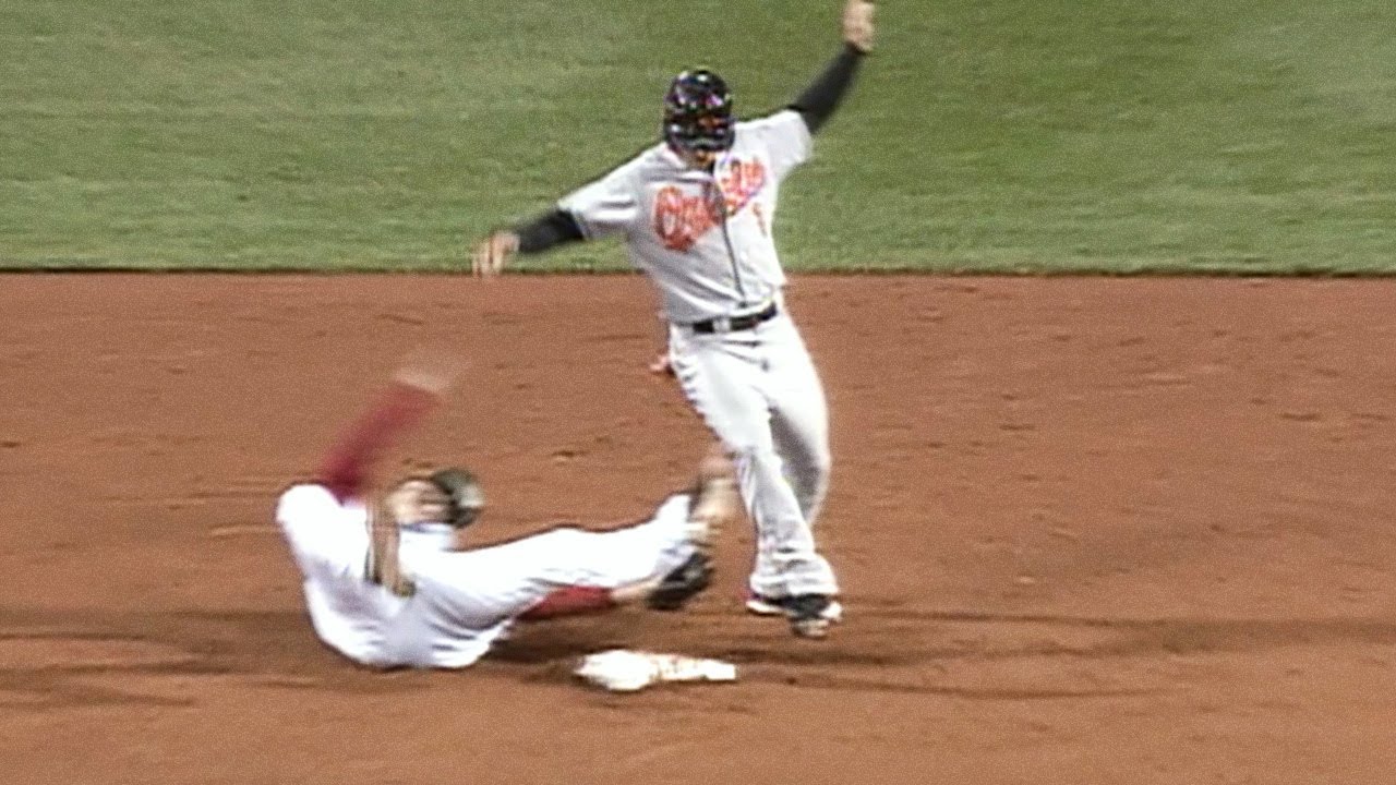 Julian Tavarez attempts to pick a runner off second base without making a throw