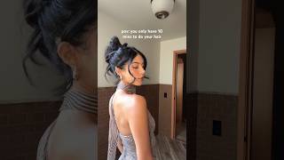 My favourite EASY updo #updo #hairstyles #messybuntutorial #messybun #shorts
