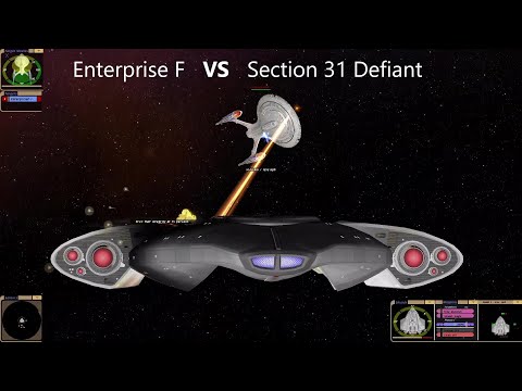 Enterprise F VS Section 31 Defiant | Both Ways | Star Trek Bridge Commander Battle |