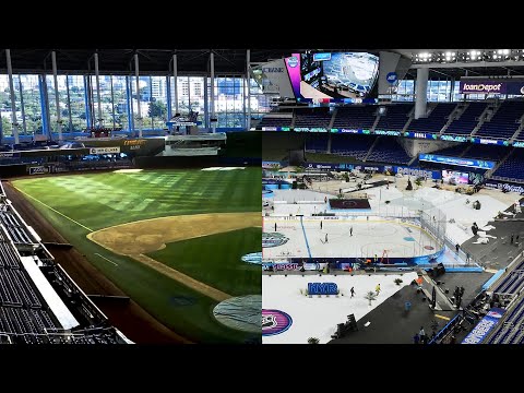 Miami Winter Classic Rink Build Time Lapse 🌴